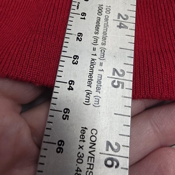 CJ Banks Sweater Womens 3X Red Collared V Neck Layered Look Pullover Mock Shirt - Picture 9 of 9